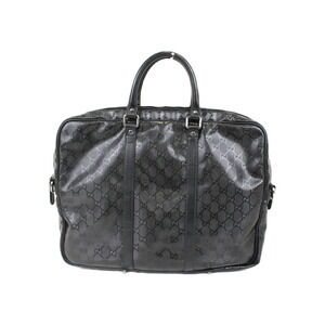 Gucci Business Briefcase Leather Imprime Bag Canvas Suit GG